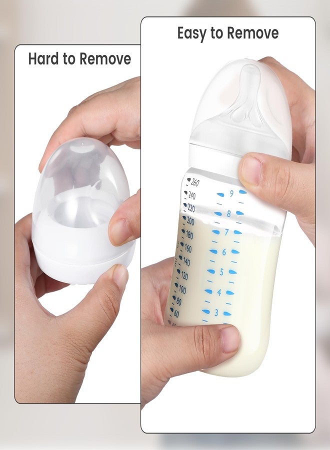 YONHTUTU 8 Count Baby Bottle Lids Compatible with Philips Avent Baby Bottles, Soft & Safe PP Bottle Caps for Avent Natural Plastic and Glass Bottles, BPA Free Baby Bottle Covers for Philip Avent Glass Bottle - Image 4